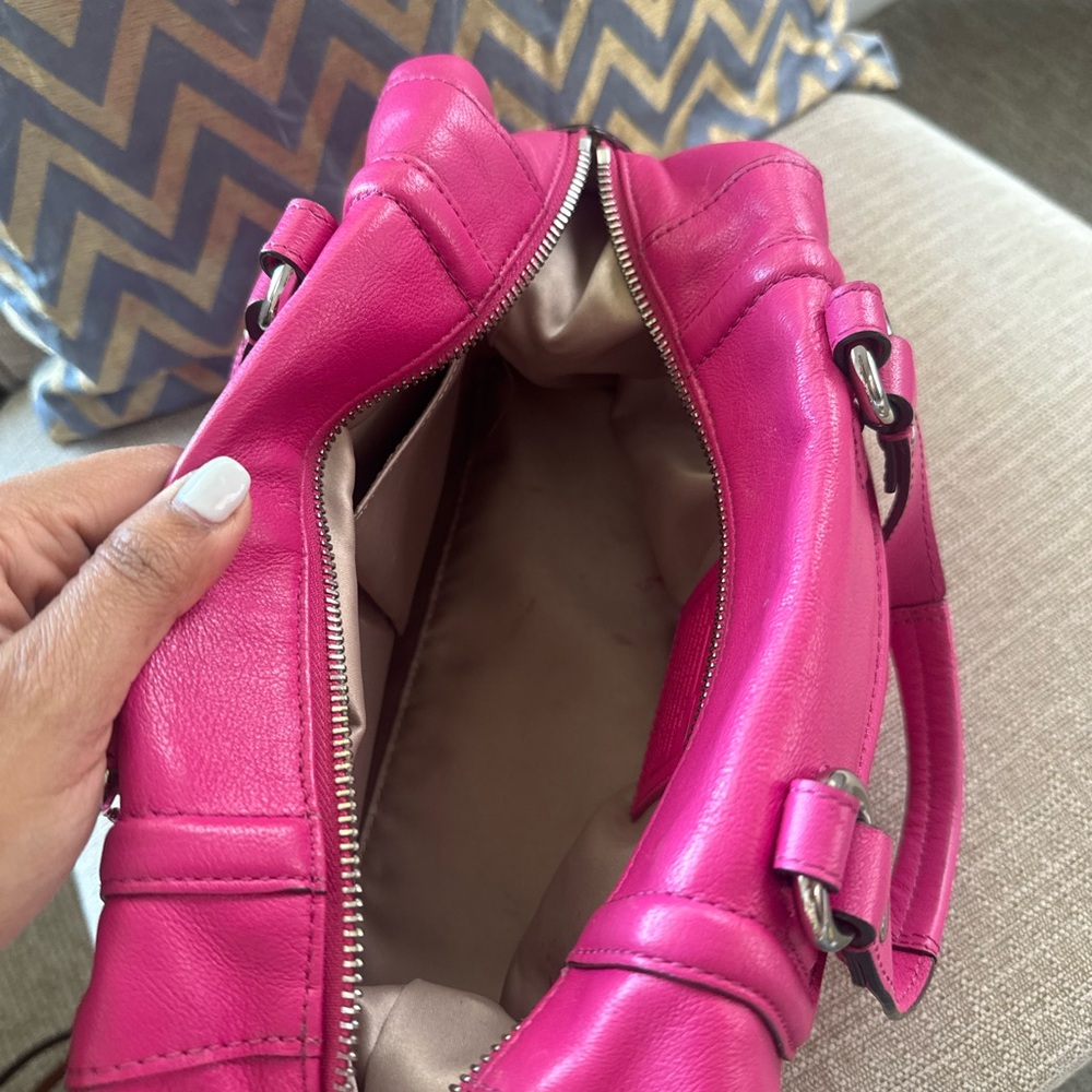 Coach Fuchsia Leather Satchel - Picture 5 of 5